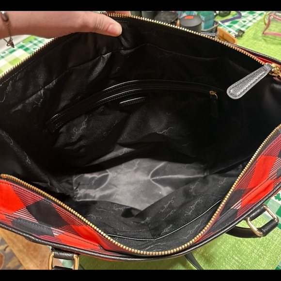 Vera Bradley Large Zip ELLA Tote BUFFALO PLAID - Picture 4 of 7